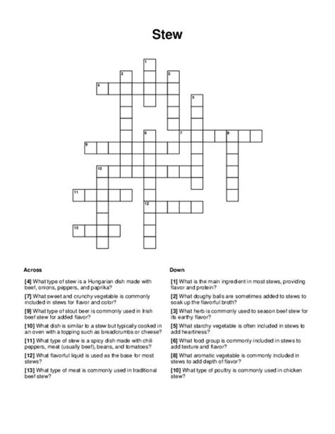 watch the stew crossword clue